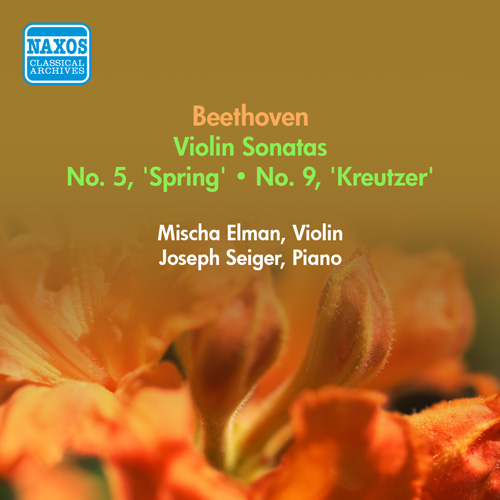 Imagen de apoyo de  BEETHOVEN, L.: Violin Sonata Nos. 5, "Spring" and 9, "Kreutzer" (Elman) (1955)