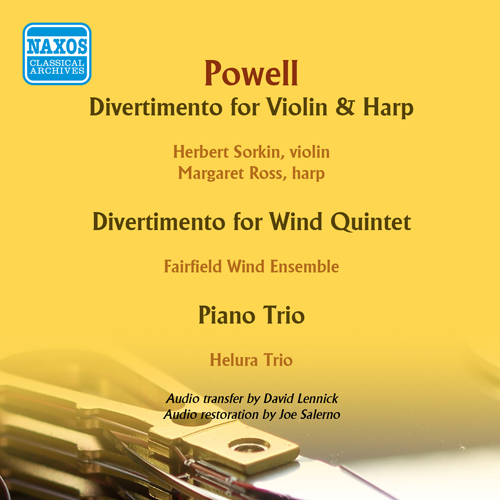 Imagen de apoyo de  POWELL, M.: Chamber Music - Divertimenti / Piano Trio (H. Sorkin, M. Ross, Fairfield Wind Ensemble, Helura Trio) (1956)