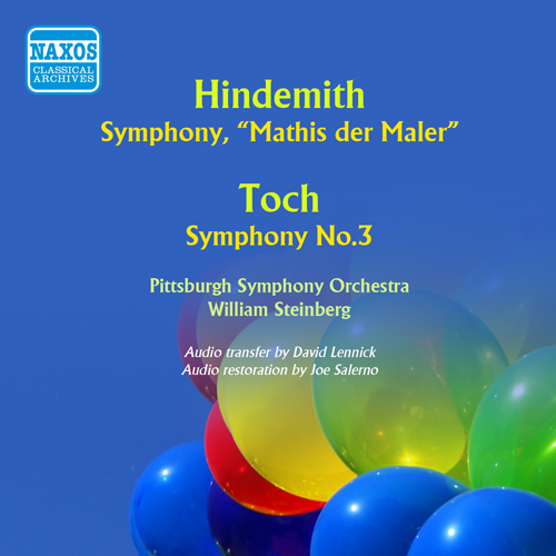 Imagen de apoyo de  HINDEMITH, P.: Symphony, "Mathis der Maler" / TOCH, E.: Symphony No. 3 (Pittsburgh Symphony, Steinberg) (1957)