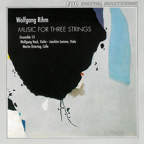 Imagen de apoyo de  RIHM, W.: Music for 3 Strings (Ensemble 13)