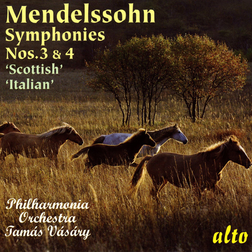 Imagen de apoyo de  MENDELSSOHN, Felix: Symphonies Nos. 3, "Scottish" and 4, "Italian" (Philharmonia Orchestra, Vasary)