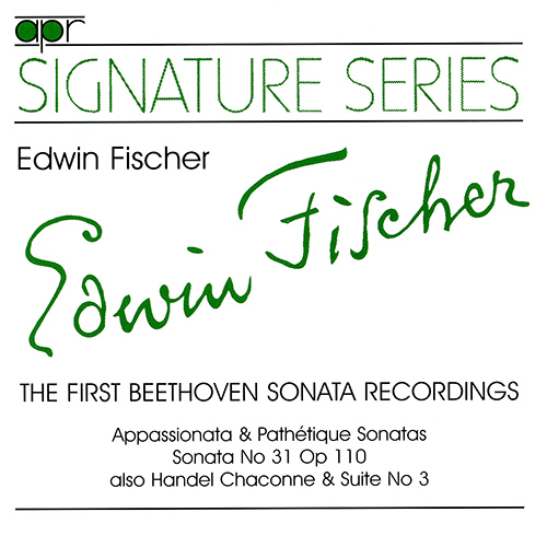 Imagen de apoyo de  Signature Series: Edwin Fischer (The First Beethoven Sonata Recordings) (1931-1938)