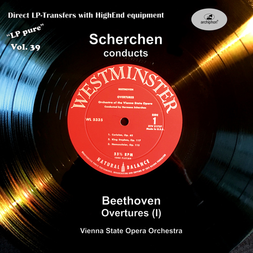 Imagen de apoyo de  BEETHOVEN, L. van: Overtures (LP Pure, Vol. 39) (Vienna State Opera Orchestra, Scherchen) (1952)