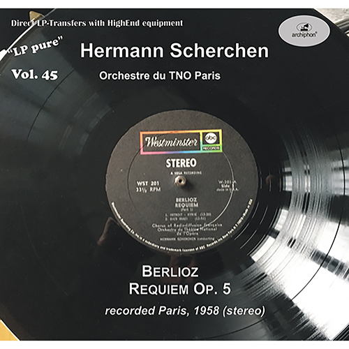 Imagen de apoyo de  BERLIOZ, H.: Requiem (LP Pure, Vol. 45) (Giraudeau, Paris National Opera Orchestra, Scherchen) (1958)