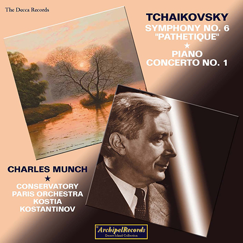 Imagen de apoyo de  TCHAIKOVSKY, P.I.: Symphony No. 6, "Pathétique" / Piano Concerto No. 1 (Konstantinov, Paris Conservatoire Orchestra, Munch) (1941, 1948)