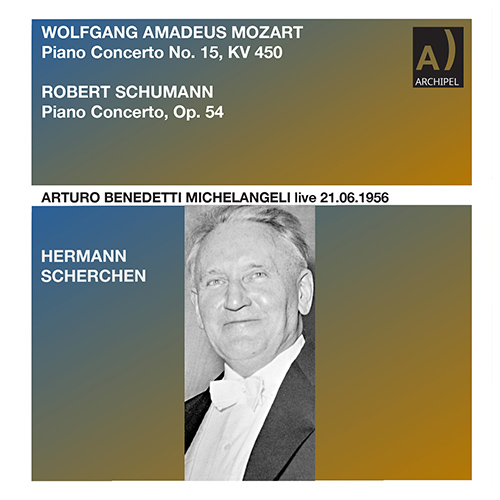 Imagen de apoyo de  MOZART, W.A.: Piano Concerto No. 15 / SCHUMANN, R.: Piano Concerto, Op. 54 (1956) (Michelangeli, Orchestra della Svizzera Italiana, Scherchen)