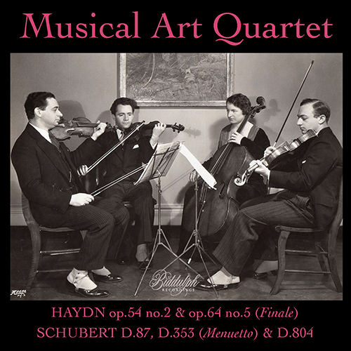 Imagen de apoyo de  HAYDN, J.: String Quartet No. 42 / SCHUBERT, F.: String Quartets Nos. 10 and 13 (Musical Art Quartet) (1927-1928)