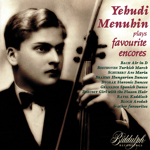 Imagen de apoyo de  MENUHIN, Yehudi: Menuhin Plays Favourite Encores (1934-1945)