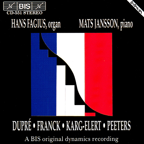 Imagen de apoyo de  DUPRE / FRANK / KARG-ELERT / PEETERS: Works for Organ and Piano
