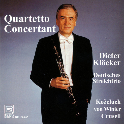 Imagen de apoyo de  Clarinet Quartets - KOŽELUCH, L. / WINTER, P. von / CRUSELL, B.H. (Quartetto Concertant) (Klöcker, German String Trio)