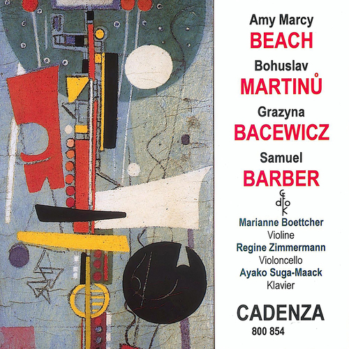 Imagen de apoyo de  BEACH, A.: Piano Trio / MARTINŮ, B.: Duo No. 1 for Violin and Cello / BACEWICZ, G.: Violin Sonata No. 4 (Boettcher, T. Zimmermann, Ayako Suga-Maack)