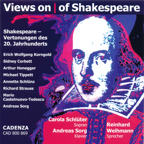 Imagen de apoyo de  Views on/of Shakespeare - KORNGOLD, E.W. / TIPPETT, M. / STRAUSS, R. / CASTELNUOVO-TEDESCO, M. / SORG, A. (Schlüter, Sorg, Weihmann)