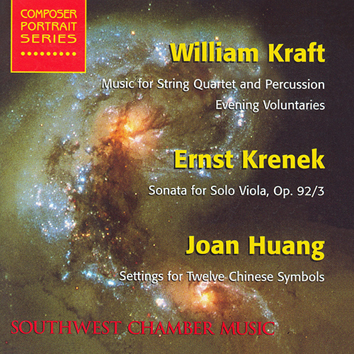 Imagen de apoyo de  KRAFT, W.: Music for String Quartet and Percussion/ KRENEK, E.: Viola Sonata / HUANG, J.: Settings for 12 Chinese Symbols (Karlin, Schmidt)