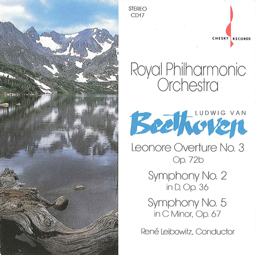 Imagen de apoyo de  BEETHOVEN, L. van: Symphonies Nos. 2 and 5 / Leonore Overture No. 3 (Royal Philharmonic, Leibowitz)