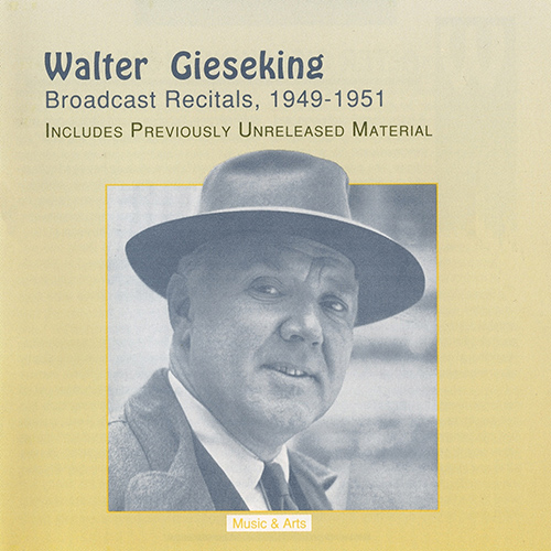 Imagen de apoyo de  Piano Recital: Gieseking, Walter - BEETHOVEN, L. van / SCHUMANN, R. / BACH, J.S. (Gieseking Broadcast Recitals) (1949-1951)