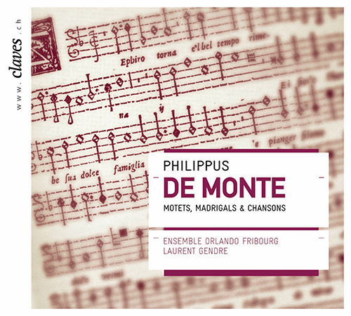 Imagen de apoyo de  MONTE, P. de: Motets / Madrigals / Chansons (Ensemble Orlando Fribourg, Gendre)