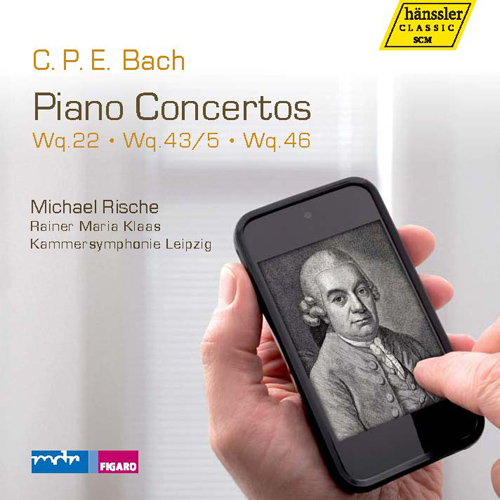Imagen de apoyo de  BACH, C.P.E.: Keyboard Concertos, Vol. 3 - Wq. 22, 43/5 and 46 (Rische, Klaas, Leipzig Chamber Orchestra)
