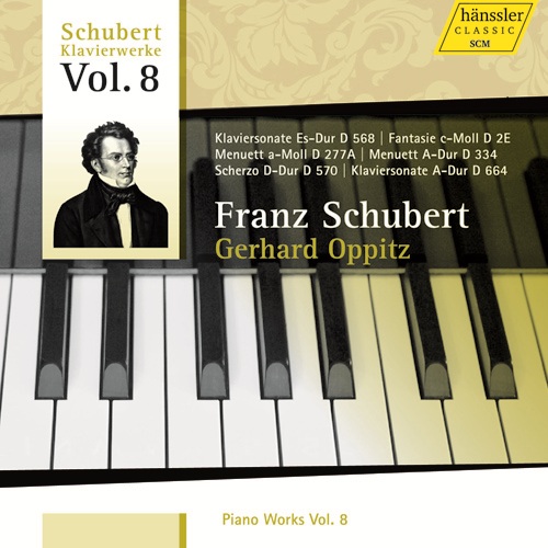 Imagen de apoyo de  SCHUBERT, F.: Piano Works, Vol. 8 (Oppitz) - Piano Sonatas Nos. 7 and 13 / Fantasie, D. 2e / Minuets, D. 277a, 334