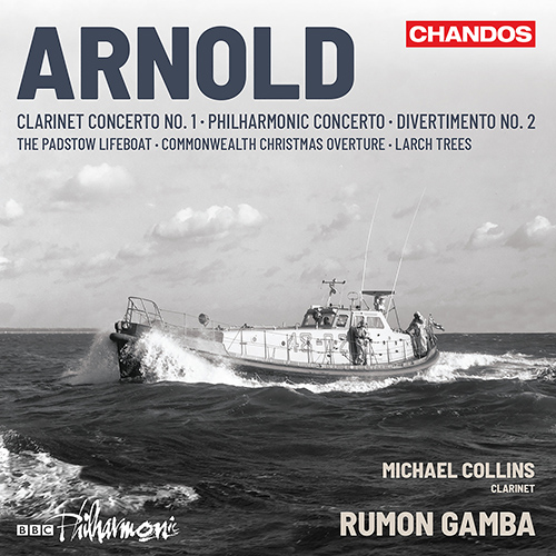 Imagen de apoyo de  ARNOLD, M.: Clarinet Concerto No. 1 / Philharmonic Concerto / Divertimento No. 2 / The Padstow Lifeboat (M. Collins, BBC Philharmonic, R. Gamba)