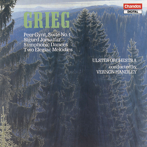 Imagen de apoyo de  GRIEG, E.: Peer Gynt Suite No. 1 / 3 Orchestral Pieces from Sigurd Jorsalfar / Symphonic Dances / 2 Elegiac Melodies (Ulster Orchestra, Handley)