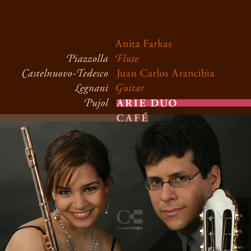 Imagen de apoyo de  Flute and Guitar Music - PIAZZOLLA, A. / CASTELNUOVO-TEDESCO, M. / LEGNANI, L. / PUJOL, M.D. (Café) (Arie Duo)