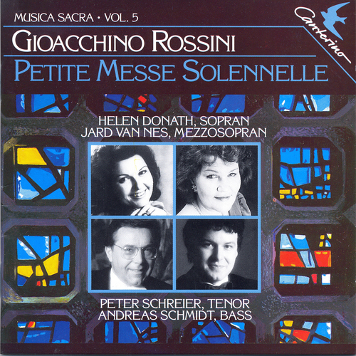 Imagen de apoyo de  ROSSINI, G.: Petite messe solennelle (1863 chamber version) (Musica Sacra, Vol. 5) (Donath, Nes, Schreier, A. Schmidt, Cologne Radio Chorus)