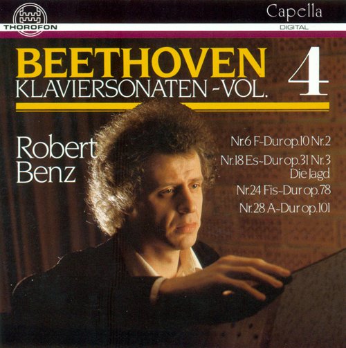 Imagen de apoyo de  BEETHOVEN, L. van: Piano Sonatas, Vol. 4 - Nos. 6, 18, 24, 28 (Benz)