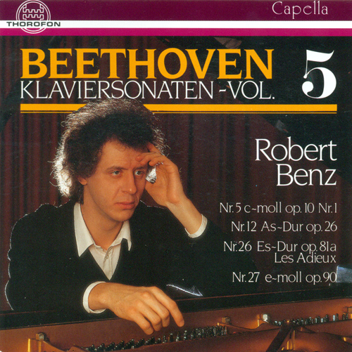 Imagen de apoyo de  BEETHOVEN, L. van: Piano Sonatas, Vol. 5 - Nos. 5, 12, 26, 27 (Benz)