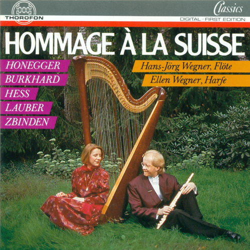 Imagen de apoyo de  Flute and Harp Recital: Wegner, Hans-Jorg / Wegner, Ellen - HESS, W. / HONEGGER, A. / LAUBER, J. / BURKHARD, W. / ZBINDEN, J.-F.