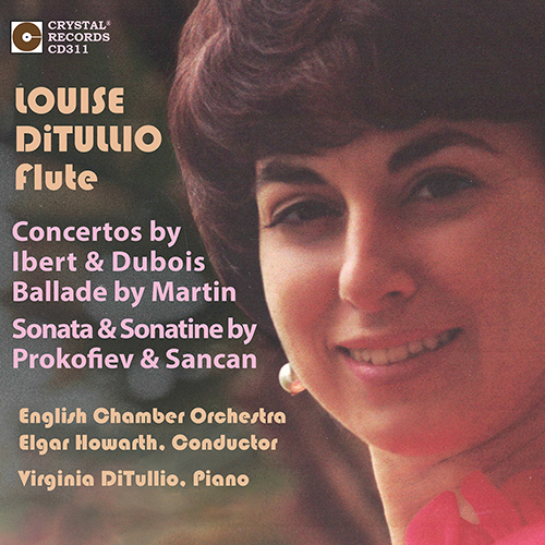 Imagen de apoyo de  Flute Recital: DiTullio, Louise - IBERT, J. / DUBOIS, P.M. / MARTIN, F. / PROKOFIEV, S. / SANCAN, P.