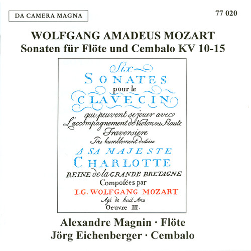 Imagen de apoyo de  MOZART, W.A.: Violin Sonatas Nos. 5-10 (version for flute and harpsichord) (Magnin, Eichenberger)