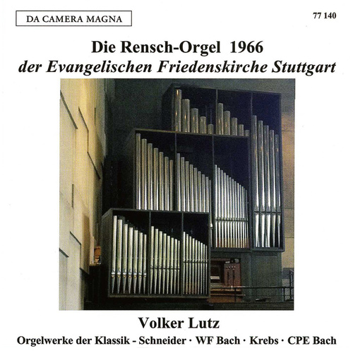 Imagen de apoyo de  Organ Recital: Lutz, Volker - SCHNEIDER, J.G. / BACH, W.F. / KREBS, J.L. / BACH, C.P.E. (Die Rensch-Orgel 1966)