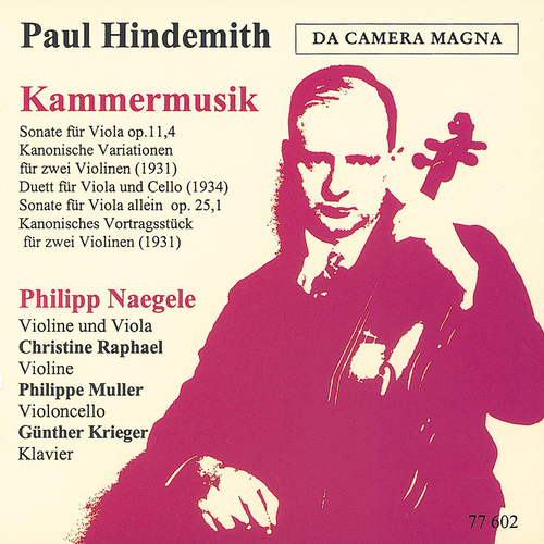 Imagen de apoyo de  HINDEMITH, P.: Chamber Music (Naegela, Raphael, Muller, Krieger)