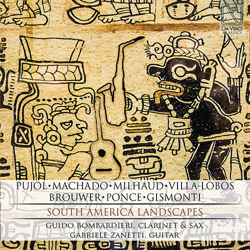 Imagen de apoyo de  Guitar Music - PUJOL, M.D. / MACHADO, C. / MILHAUD, D. / VILLA-LOBOS, H. / BROUWER, L. (South America Landscapes) (Bombardieri, G. Zanetti)