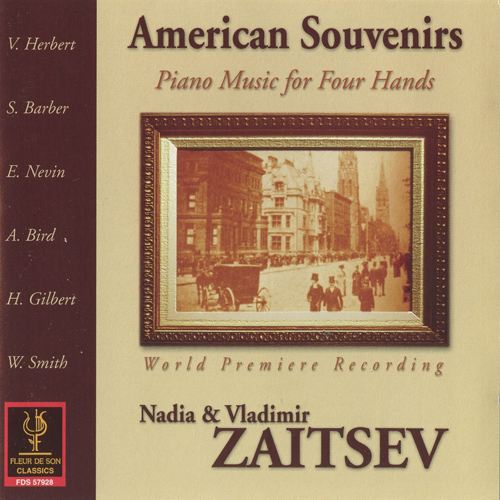 Imagen de apoyo de  Piano Duo Recital: Zaitsev, Nadia / Zaitsev, Vladimir - HERBERT, V. / NEVIN, E. / BARBER, S. / SMITH, W.S. / GILBERT, H. (American Souvenirs)