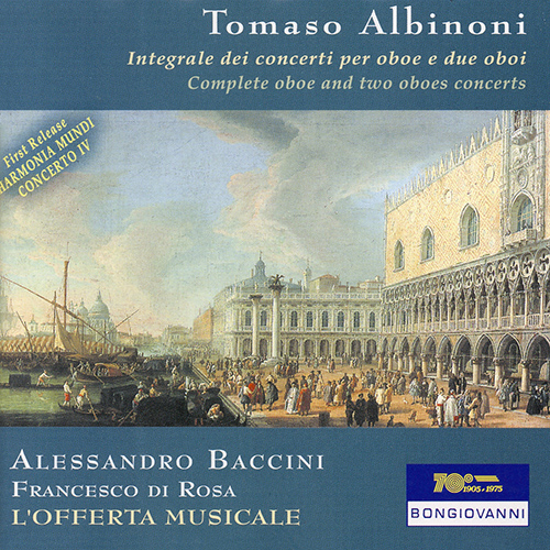 Imagen de apoyo de  ALBINONI, T.G.: Oboe Concertos (Complete) (Baccini, Di Rosa, L' Offerta Musicale, Parravicini)