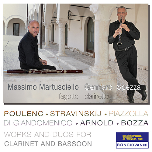 Imagen de apoyo de  Clarinet and Bassoon Recital: Spezza, Gennaro / Martusciello, Massimo - POULENC, F. / BOZZA, E. / STRAVINSKY, I. / GIANDOMENICO, L. di / ARNOLD, M.