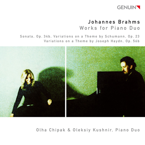 Imagen de apoyo de  BRAHMS, J.: Piano Duo Work - Sonata in F Minor / Variations on a Theme by Haydn / Variations on a Theme by Schumann (Chipak, Kushnir)