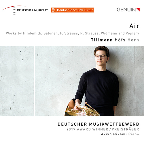 Imagen de apoyo de  Horn and Piano Recital: Höfs, Tillmann / Nikami, Akiko - HINDEMITH, P. / SALONEN, E.-P. / STRAUSS, F.J. / STRAUSS, R. / WIDMANN, J. (Air)