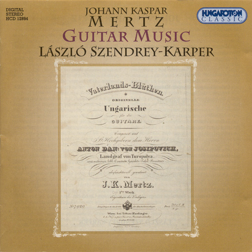 Imagen de apoyo de  MERTZ, J.K.: Guitar Music