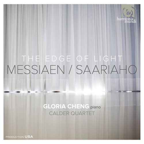 Imagen de apoyo de  MESSIAEN, O.: Préludes / SAARIAHO, K.: Prélude / Ballade / Je sens un deuxième coeur (The Edge of Light) (Gloria Cheng, Calder Quartet)
