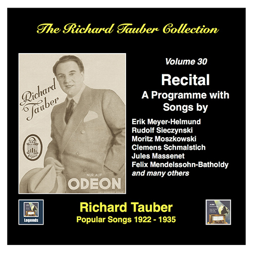 Imagen de apoyo de  RICHARD TAUBER COLLECTION (THE), Vol. 30: Popular Songs (1922-1935)