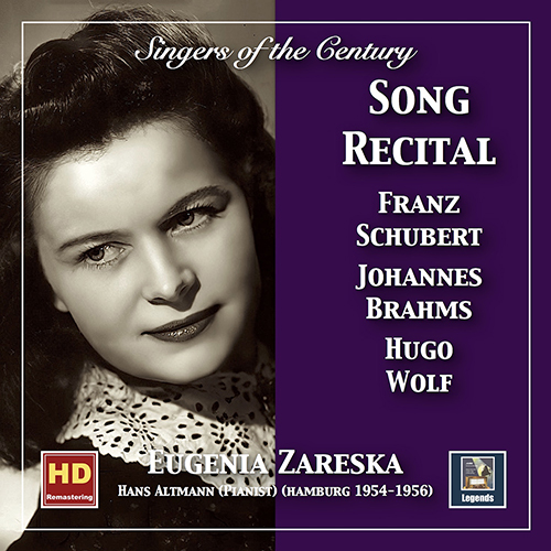 Imagen de apoyo de  SINGERS OF THE CENTURY - Eugenia Zareska: Song Recital F. Schubert, J. Brahms, H. Wolf (1954-1956)