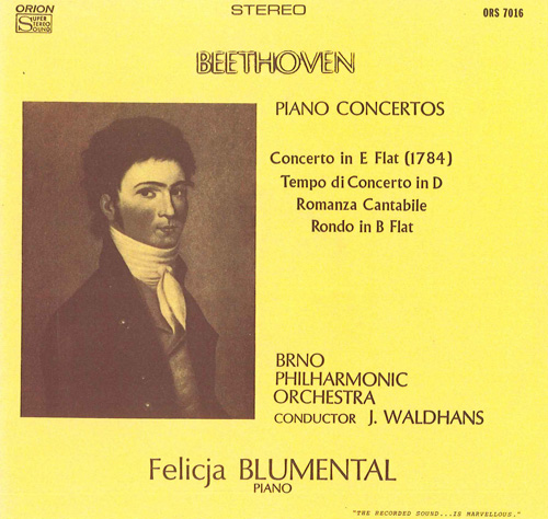 Imagen de apoyo de  BEETHOVEN, L. van: Piano Concerto, WoO 4 / Romance / Rondo (Blumental, Brno Philharmonic, Waldhans)