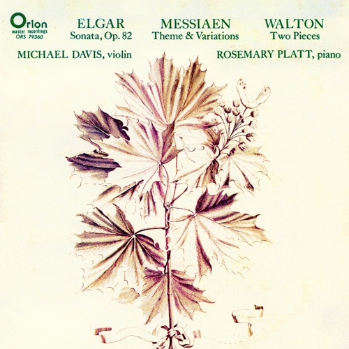 Imagen de apoyo de  ELGAR, E.: Violin Sonata / MESSIAEN, O.: Theme and Variations / WALTON, W.: 2 Pieces (M. Davis, Platt)