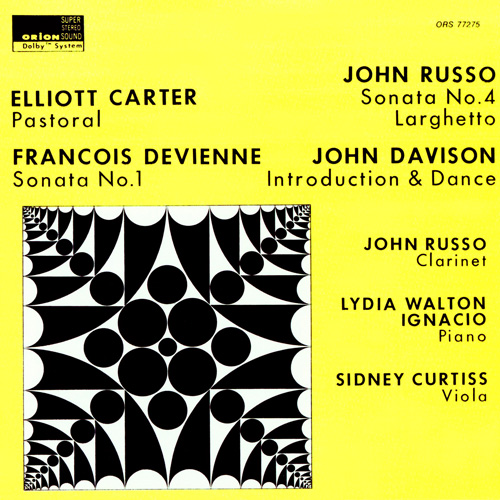 Imagen de apoyo de  Chamber Music with Clarinet - CARTER, E. / DEVIENNE, F. / RUSSO, J. / DAVISON, J. (Russo, Ignacio, Curtiss)