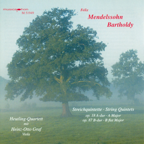 Imagen de apoyo de  MENDELSSOHN, Felix: String Quintets Nos. 1 and 2 (Heutling Quartett, Graf)