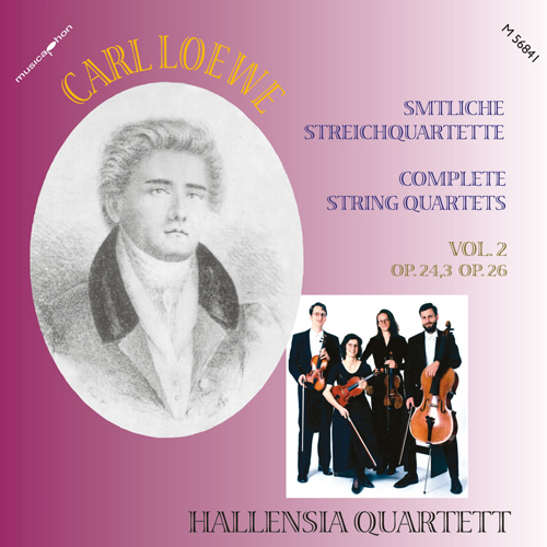 Imagen de apoyo de  LOEWE, C.: String Quartets (Complete), Vol. 2 (Hallensia Quartet) - Op. 24. No. 3 and Op. 26, "Quatuor spirituel"