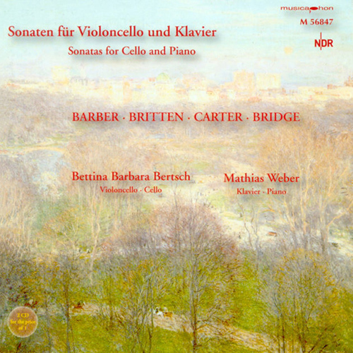 Imagen de apoyo de  Cello Recital: Bertsch, Bettina Barbara - BARBER, S. / CARTER, E. / BRIDGE, F. / BRITTEN, B.