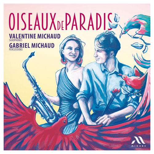 Imagen de apoyo de  Saxophone and Percussion Recital: Michaud, Valentine / Michaud, Gabriel - ATTAHIR, B. / JUILLERAT, K. / PIAZZOLLA, A. (Oiseaux de Paradis)
